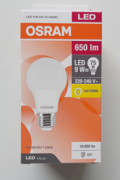 Lampara Led 10W OSRAM Cálida