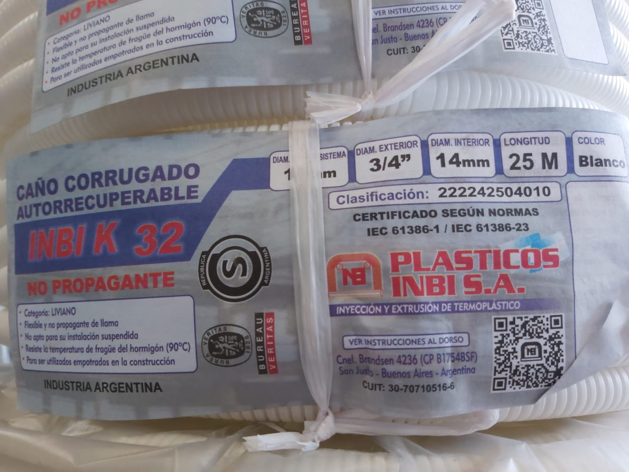 Caño Corrugado 3/4" INBI