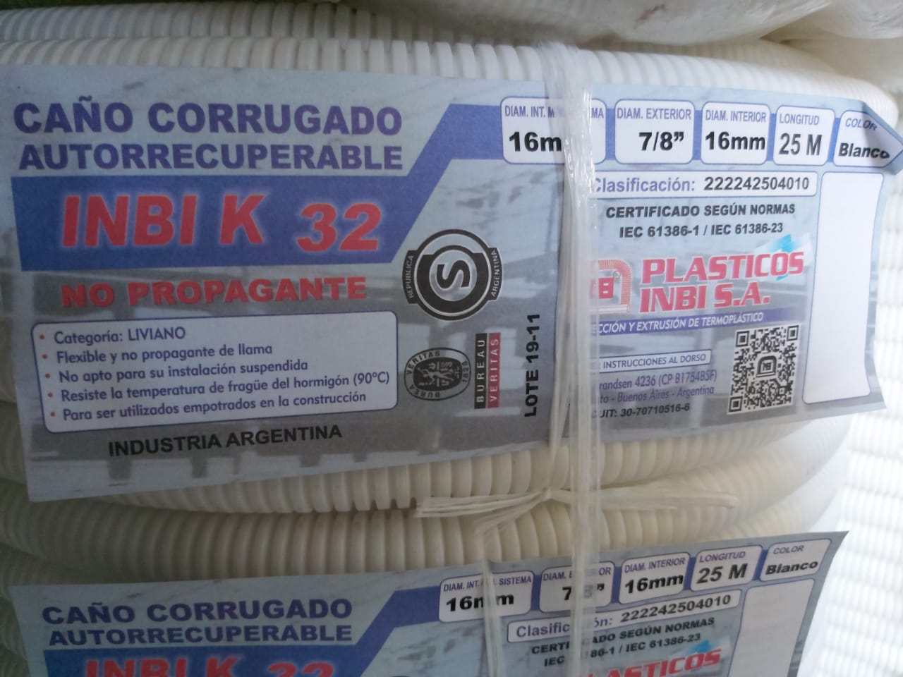 Caño Corrugado 7/8" INBI