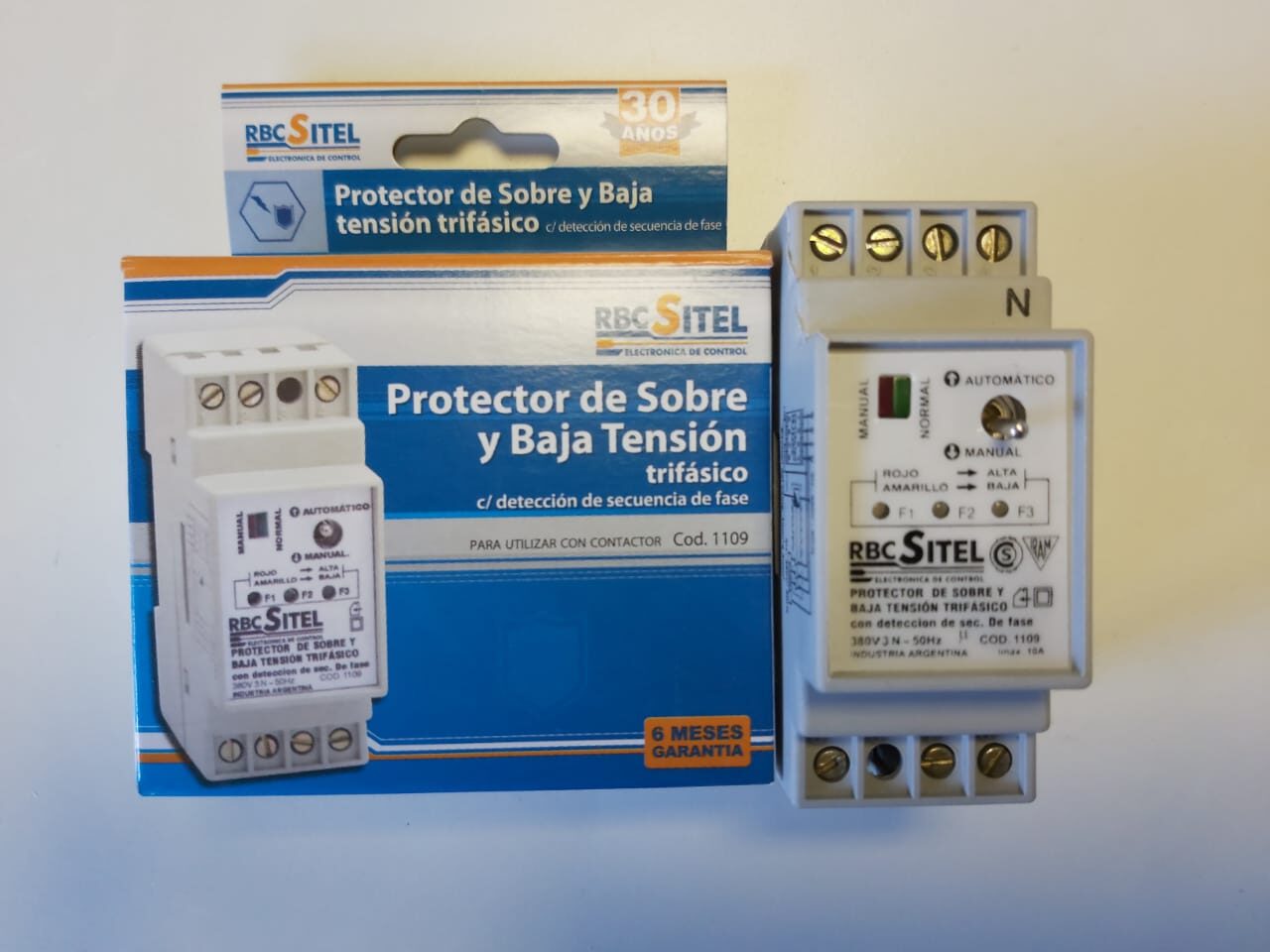 Protector de Tensión RBC Trifásico para riel DIN